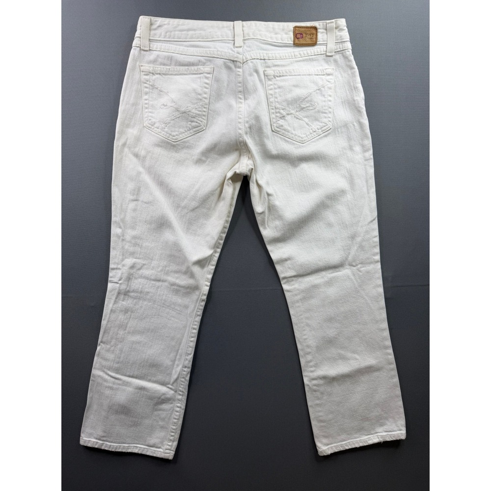 BKE Vintage Star Stretch‎ Jeans Women's White Straight Leg Denim 34x28
